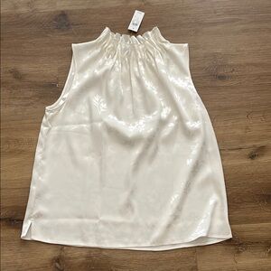 Ann Taylor Factory Cream Mock Turtleneck